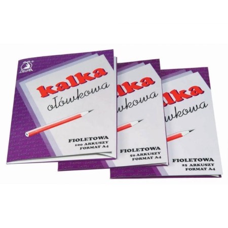 Kalka ołówkowa DELFIN A4/25 (fioletowa)