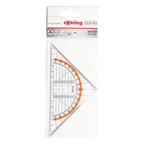 Przejdź do produktu Ekierka geometryczna ROTRING Centro 45° - 16 cm