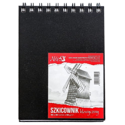 Przejdź do produktu Szkicownik klasyczny na spirali KOH-I-NOOR B6 98 g/m²