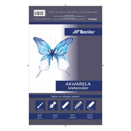 Blok do farb akwarelowych LENIAR A4 300 g/m²