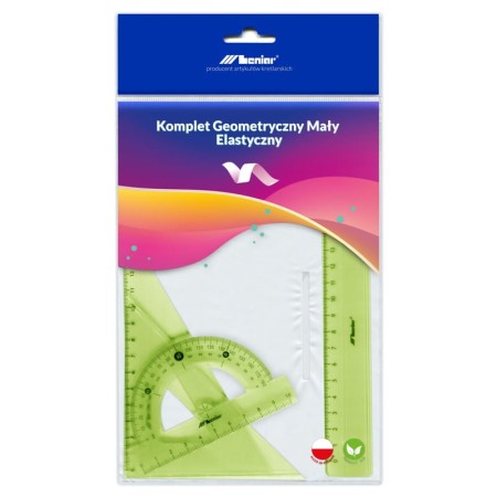 Komplet geometryczny elastyczny LENIAR (zielony)