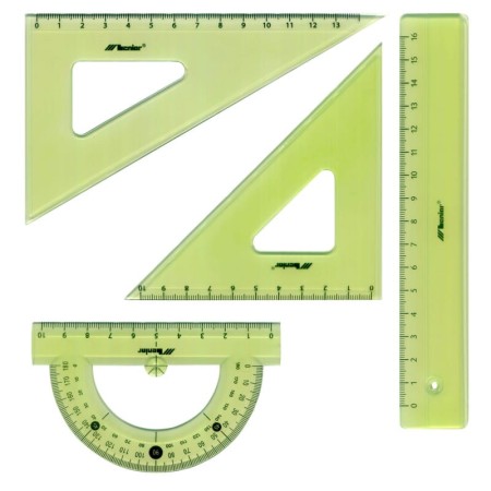 Komplet geometryczny elastyczny LENIAR (zielony)