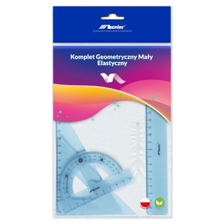 Komplet geometryczny elastyczny LENIAR (niebieski)
