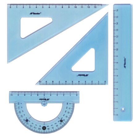 Komplet geometryczny elastyczny LENIAR (niebieski)