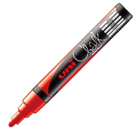 Marker kredowy UNI Chalk PWE-5M (czerwony)