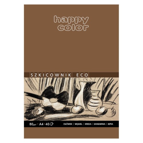 Przejdź do produktu Blok szkicowy A4 HAPPY COLOR Eco - 80 g/m² - 80 ark.