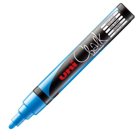 Marker kredowy UNI Chalk PWE-5M (niebieski)
