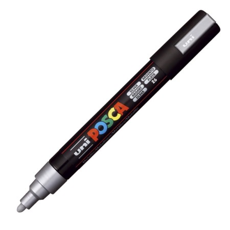Marker UNI Posca PC-5M Metallic (srebrny)