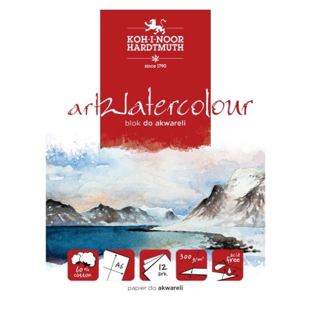 Blok do akwareli KOH-I-NOOR artWatercolour A6 300 g/m²
