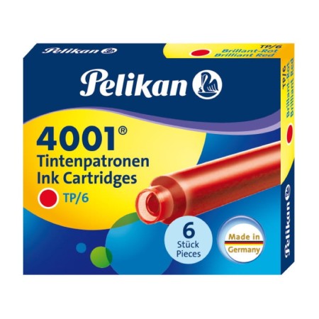 Naboje PELIKAN 4001 TP/6 (czerwone)