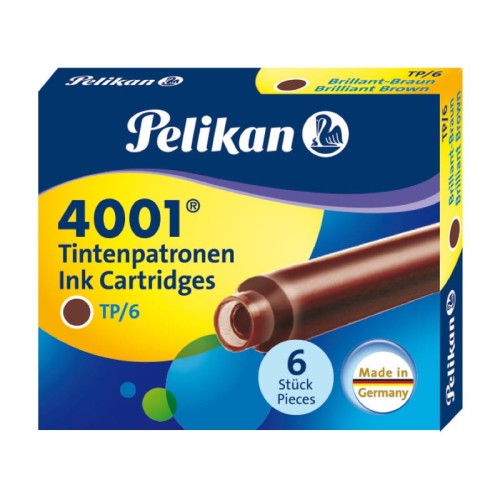 Przejdź do produktu Naboje PELIKAN 4001 TP/6 (brązowe)