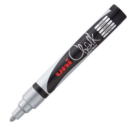 Marker kredowy UNI Chalk PWE-5M (srebrny)