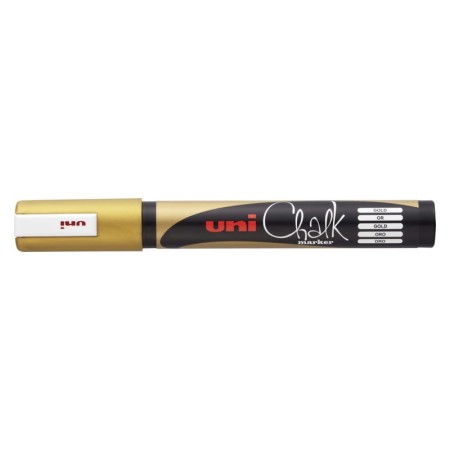 Marker kredowy UNI Chalk PWE-5M (złoty)