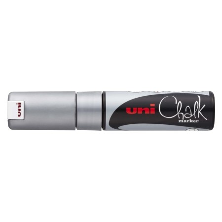 Marker kredowy UNI Chalk PWE-8K (srebrny)