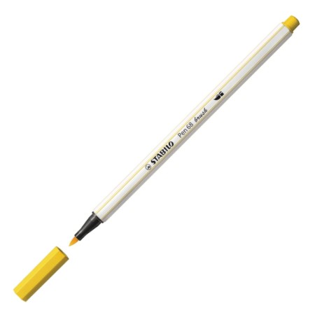 Flamaster STABILO Pen 68  Brush 568/44 - żółty