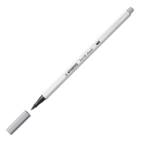 Flamaster STABILO Pen 68 Brush 568/95 - szary zimny średni