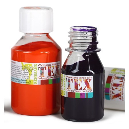 Farba akrylowa do tkanin RENESANS TEX 50 ml (190 - czerń)