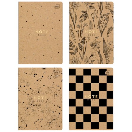 Zeszyt w kratkę INTERDRUK Kraft - A5 - 60 kartek - papier 70 g/m²
