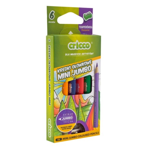 Przejdź do produktu Kredki trójkątne CRICCO Mini Jumbo (6 kolorów)