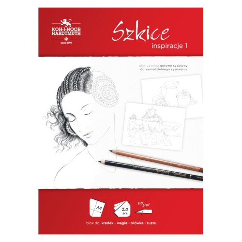 Przejdź do produktu Blok KOH-I-NOOR Szkice Inspiracje 1 A4 110 g/m² - 20 ark.