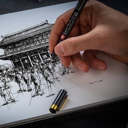 Cienkopisy SAKURA Pigma Micron Black & Gold Edition (6 sztuk)