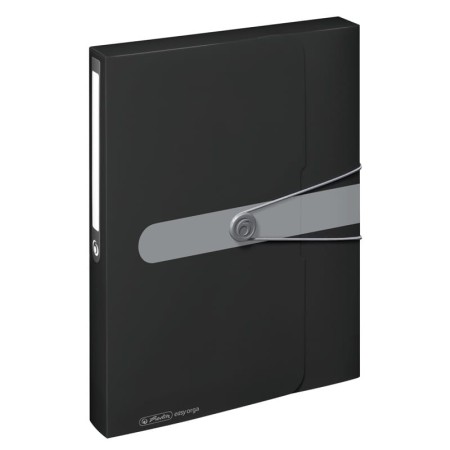 Teczka z gumką HERLITZ easy orga A4/40 (czarna)