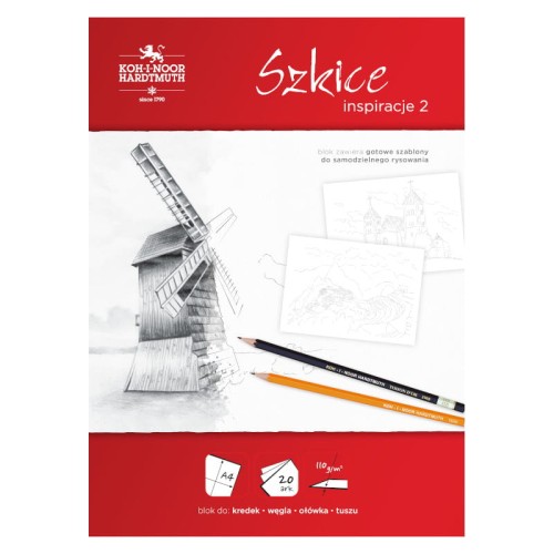 Przejdź do produktu Blok KOH-I-NOOR Szkice Inspiracje 2 A4 110 g/m² - 20 ark.