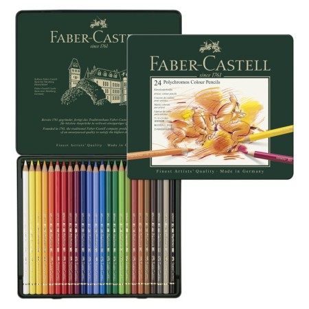 Zestaw kredek FABER-CASTELL Polychromos (24 kolory)
