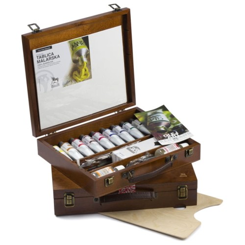 Przejdź do produktu Zestaw farb olejnych RENESANS Oils for Art - 60 ml - 10 kolorów - drewniana walizka