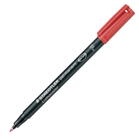 Foliopis permanentny STAEDTLER Lumocolor F 0,6 mm - CZERWONY