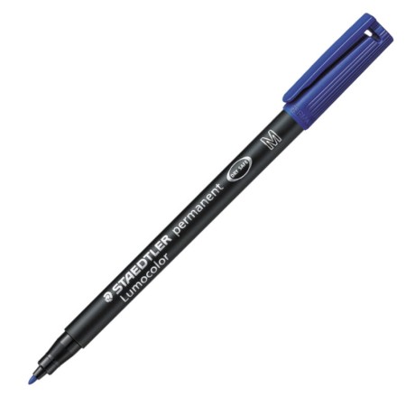 Foliopis permanentny STAEDTLER Lumocolor M 1,0 mm - NIEBIESKI