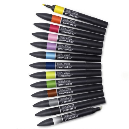 Promarker Winsor & Newton Set 1 (12 sztuk + blender)