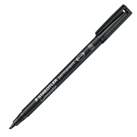 Foliopis permanentny STAEDTLER Lumocolor B 1,0-2,5 mm - CZARNY