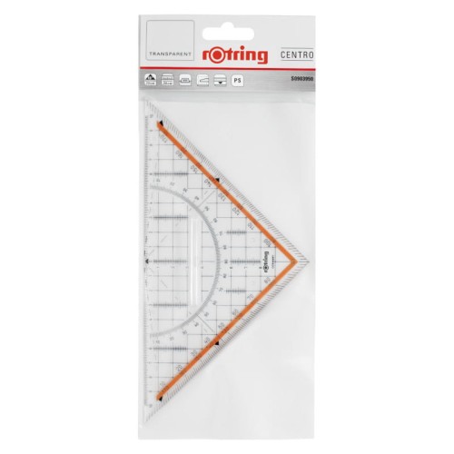 Przejdź do produktu Ekierka geometryczna ROTRING Centro 45° - 23 cm