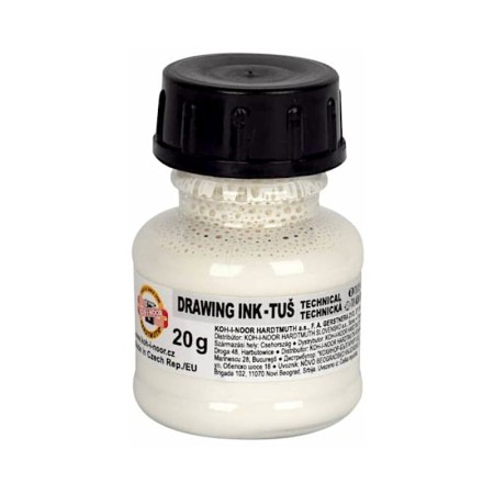Tusz kreślarski KOH-I-NOOR 20 ml - biały