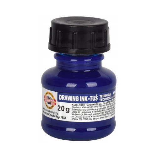 Przejdź do produktu Tusz kreślarski KOH-I-NOOR 20 ml - niebieski