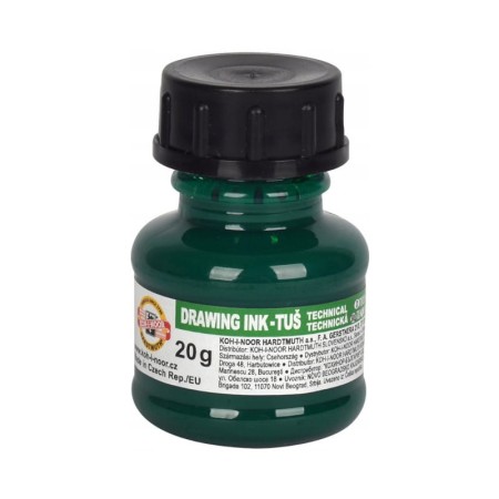Tusz kreślarski KOH-I-NOOR 20 ml - zielony