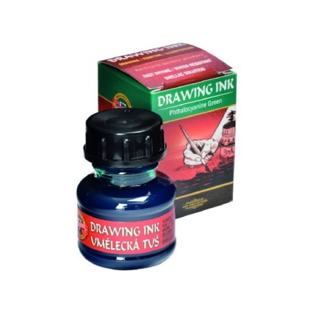 Tusz artystyczny KOH-I-NOOR 20 ml - phthalocyanine green