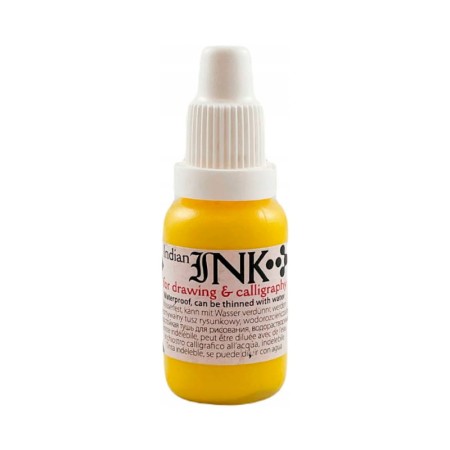 Tusz rysunkowy RENESANS Indian Ink 20 ml - żółty