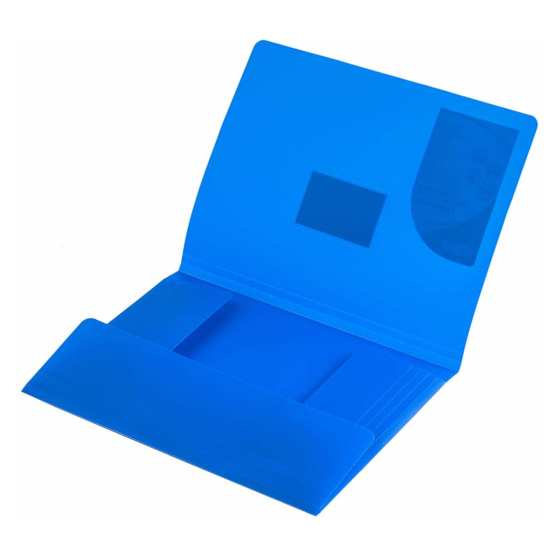 Teczka plastikowa z gumką A4 STRIGO - NIEBIESKA