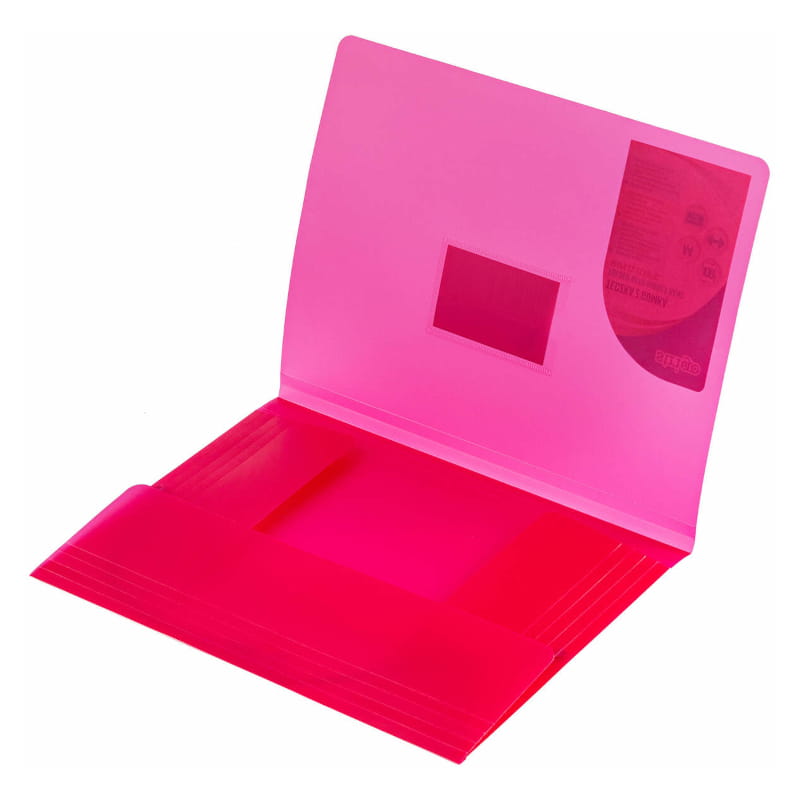 Teczka plastikowa z gumką A4 STRIGO - RÓŻOWA