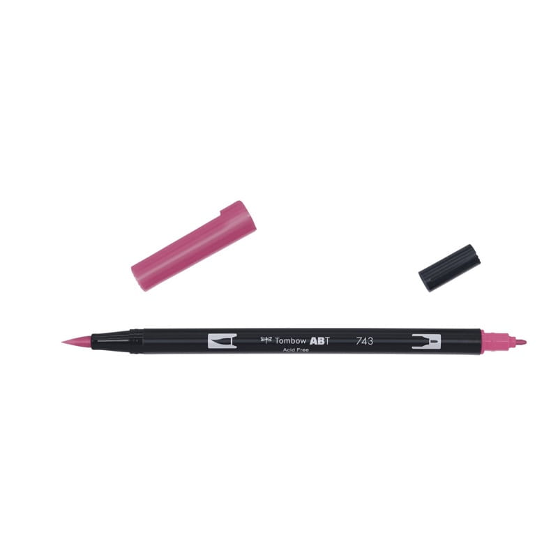 Pisak TOMBOW Dual Brush-Pen ABT 743 - hot pink