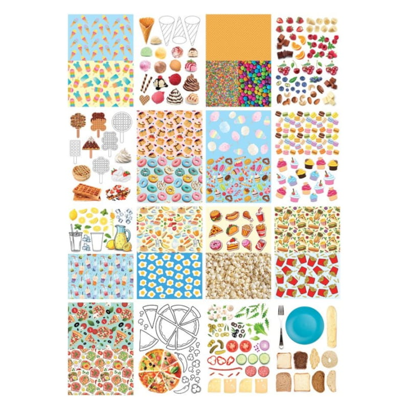 Blok z motywami A4 HAPPY COLOR Food - 80 g/m² - 16 ark.