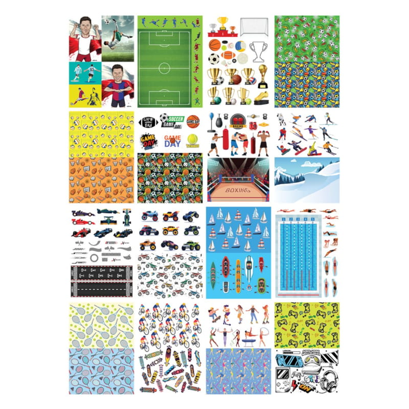 Blok z motywami A4 HAPPY COLOR Sports - 80 g/m² - 16 ark.