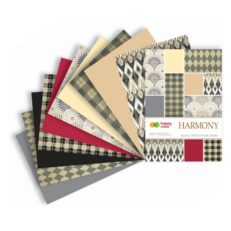 Blok z motywami efekt A4 HAPPY COLOR Harmony - 170-220 g/m² - 10 ark.