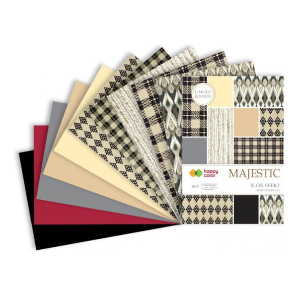 Blok z motywami efekt A4 HAPPY COLOR Majestic - 170-220 g/m² - 10 ark.