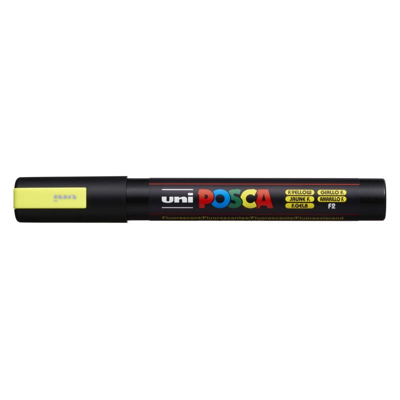 Marker UNI Posca PC-5M (F02 - żółty fluorescencyjny)