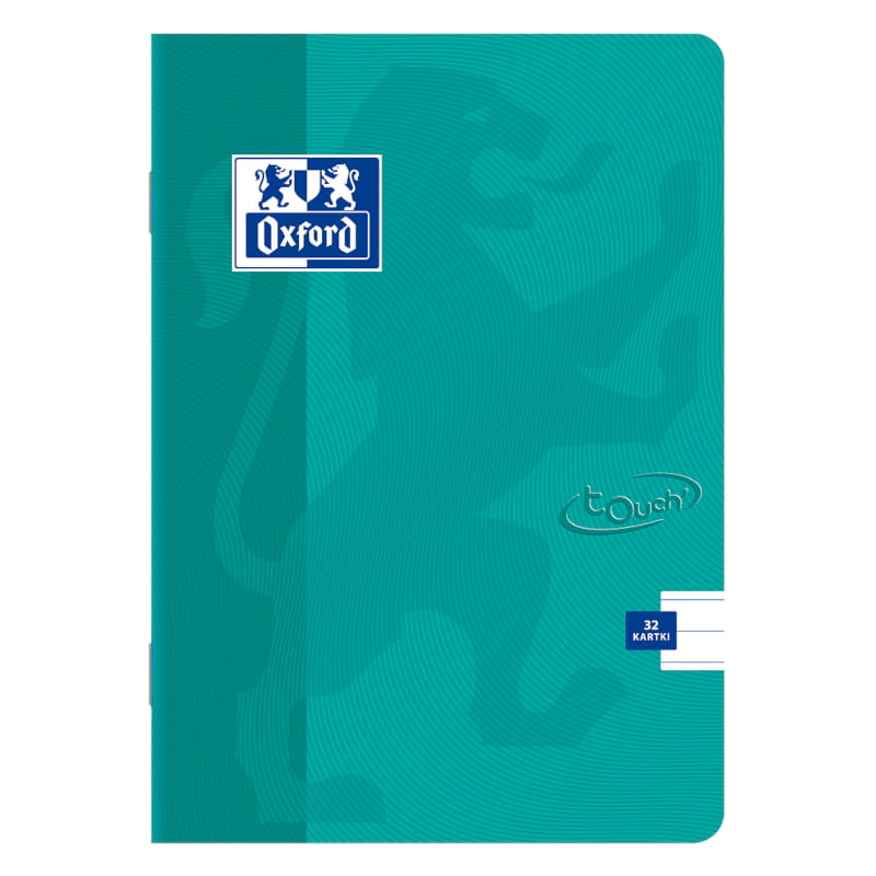 Zeszyt w linię A5 OXFORD Touch - 90 g/m² - 32 kartki - TURKUSOWY
