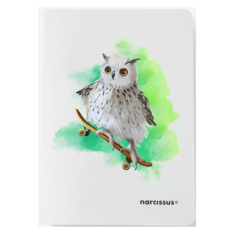 Zeszyt PP w trójlinię kolorową A4 NARCISSUS Joy - 32 kartki - SOWA