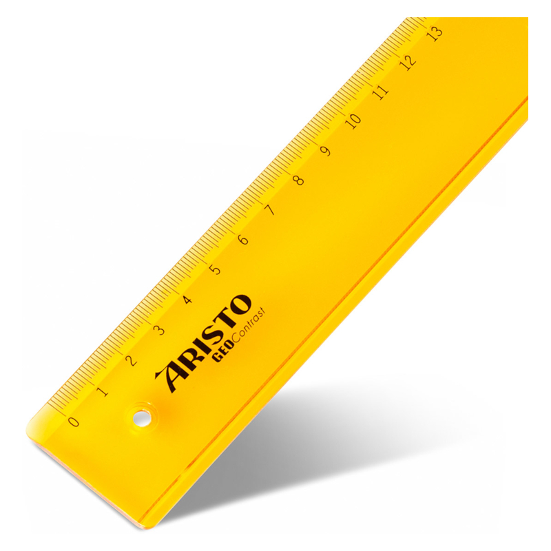 Linijka przezroczysta ARISTO Geo Contrast - 20 cm - pomarańczowa